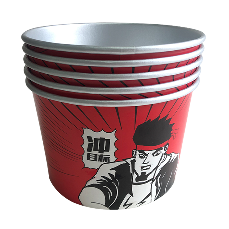 Papierowa miska na sałatkę z podgrzewaną folią aluminiową o pojemności 1500 ml